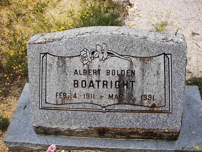 Albert Bolden Boatright Gravestone