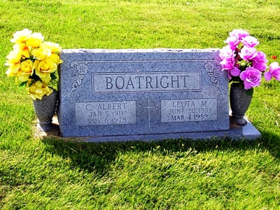 Albert C. and Leota M. Boatwright Gravestone