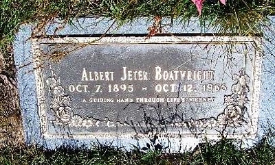 Albert Jeter Boatwright Gravestone
