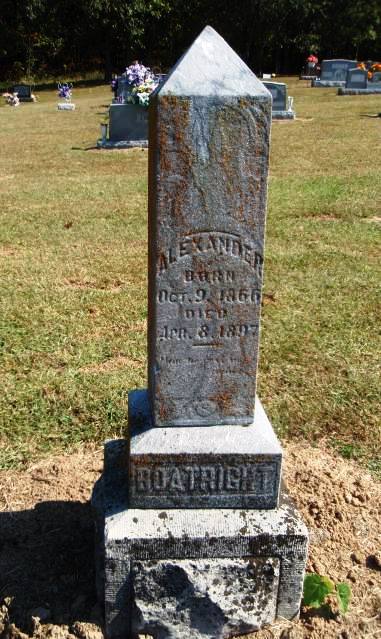 Alexander Boatright Gravestone: