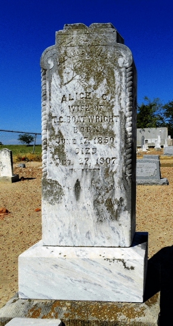 Alice Catherine Killen Boatwright Gravestone