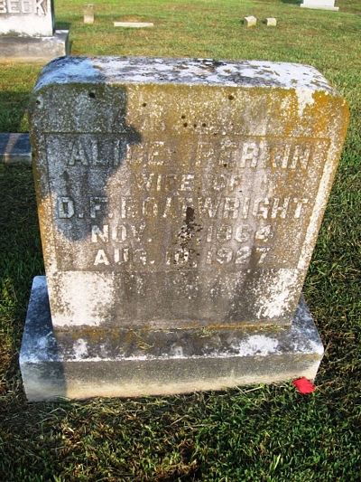 Alice Adlaid Perkins Boatwright Gravestone