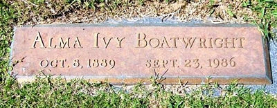 Alma Eliza Ivy Boatwright Marker