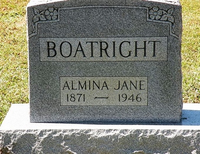 Almina Jane Killman Boatright Gravestone