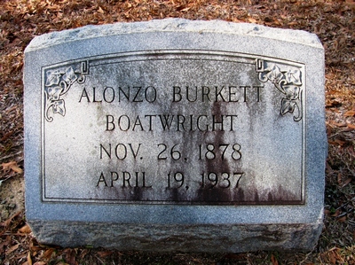 Alonzo Burkett Boatwright Gravestone