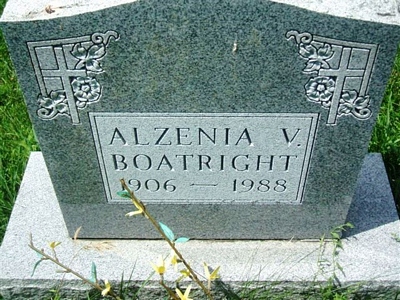 Alzenia V. Hall Boatright Gravestone