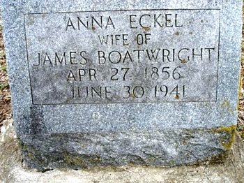 Anna Eckel Boatright Gravestone