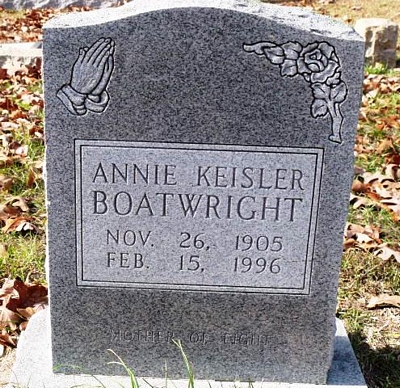 Anna Martha Keisler Boatwright Gravestone