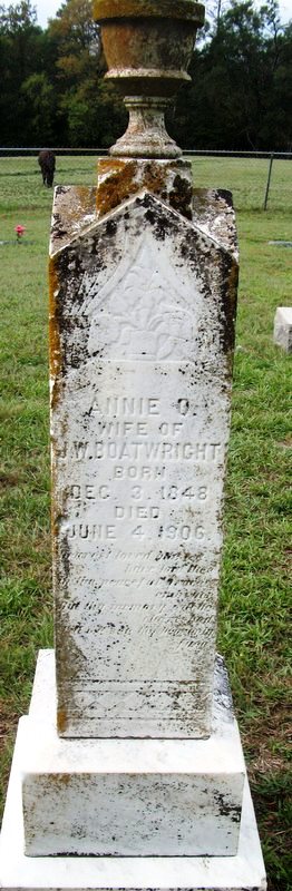 Annie O. Langley Boatwright Gravestone