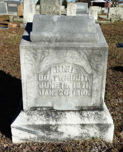 Annie McGee Boatwright Gravestone