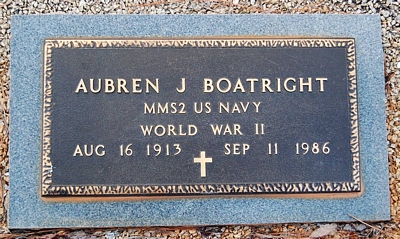 Aubren J. Boatright Gravestone