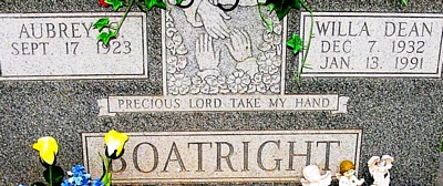 Aubrey Cecil Boatright Gravestone