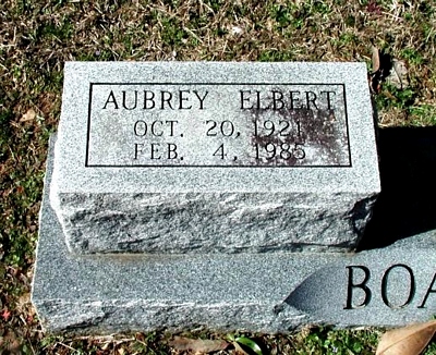 Aubrey Elbert Boatwright Gravestone