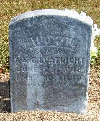 Audy Wilson Boatright Gravestone: