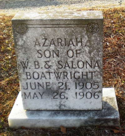 Azariah Boatwright Gravestone