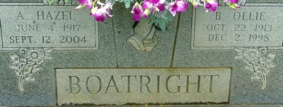 Bearl Ollie Boatright Gravestone