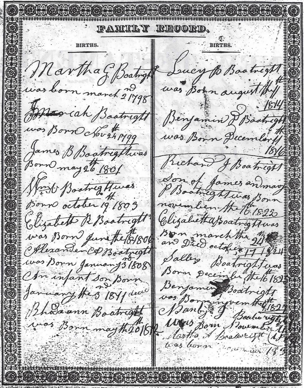 Benjamin Boatwright Bible: