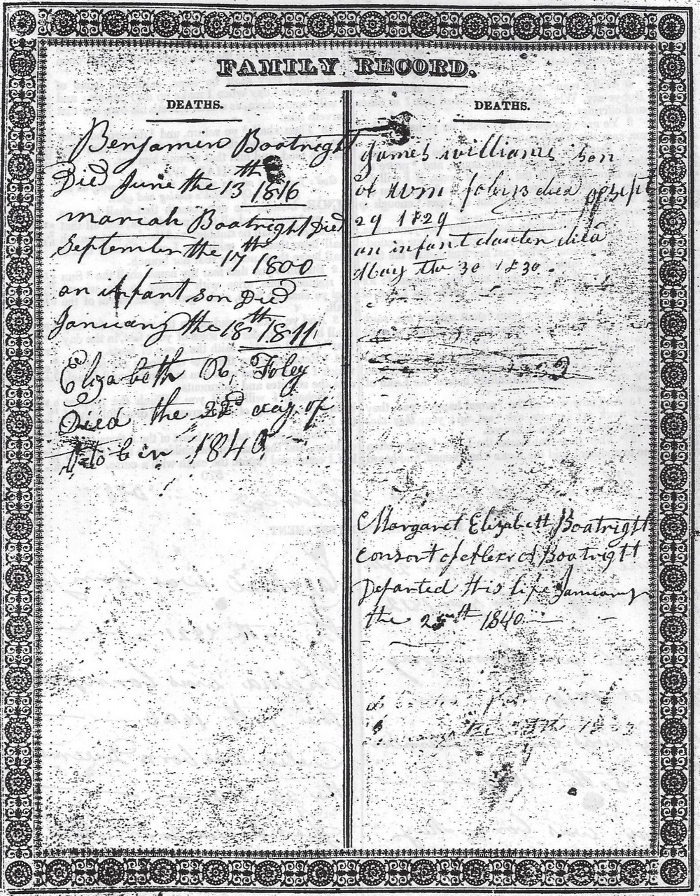 Benjamin Boatwright Bible: