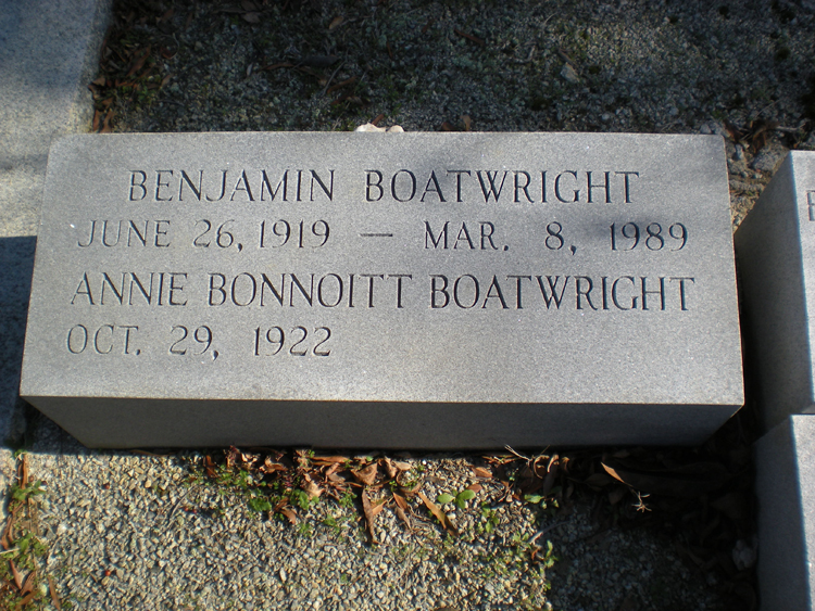 Benjamin Boatwright Gravestone