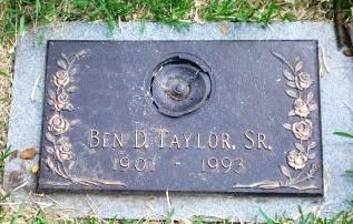 Benjamin Dulaney Taylor Gravestone