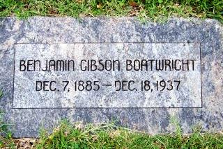 Benjamin Gibson Boatwright Gravestone