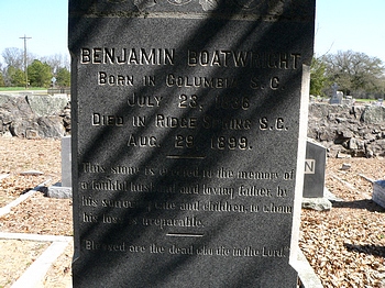 Benjamin Middleton Boatwright Gravestone