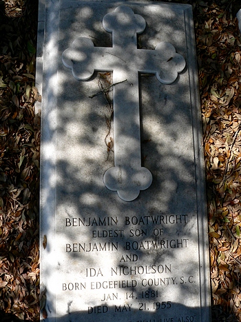 Benjamin Middleton Boatwright Gravestone