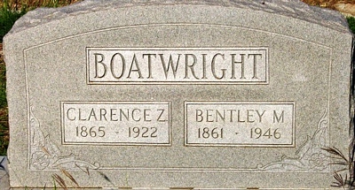 Bentley Mumford and Clarence Zillafro Ehrman Boatwright Gravestone