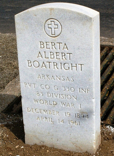Berta Albert Boatright Gravestone: