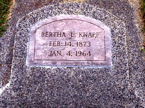 Bertha L. Boatright Knapp Gravestone