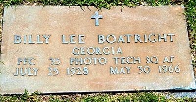 Billy Lee Boatright Gravestone