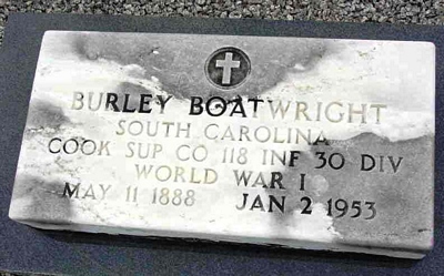 Burley R. Boatwright Gravestone