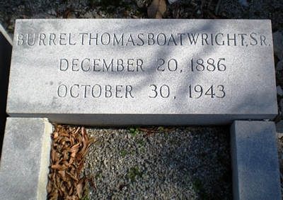 Burrel Thomas Boatwright Gravestone