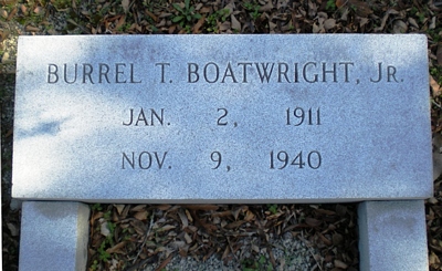 Burrel Thomas Boatwright Gravestone