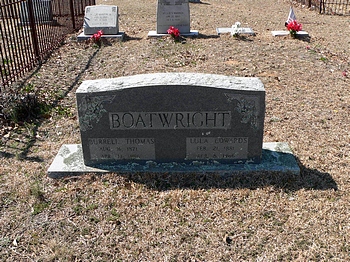 Burrell Thomas and Lula Edwards Boatwright Gravestone