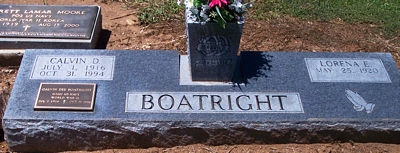 Calvin Dee Boatright Gravestone