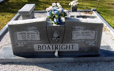 Carra Monroe Boatright Gravestone