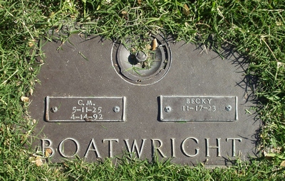 Cecil Miller Boatwright Gravestone
