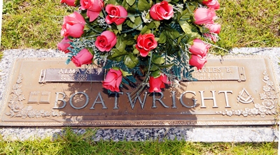 Charles Bunyan and Alma Crouch Boatwright Gravestone