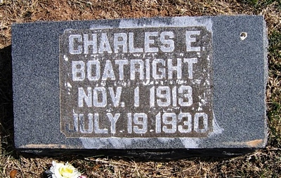 Charles E. Boatright Gravestone:
