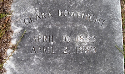 Clara Boatright Gravestone