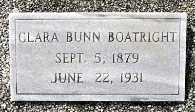 Clarantina Bunn Boatright Marker