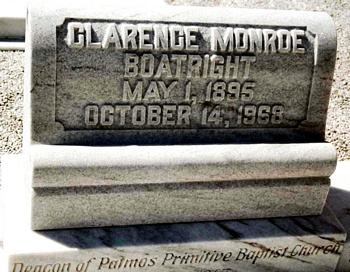 Clarence Monroe Boatright Gravestone