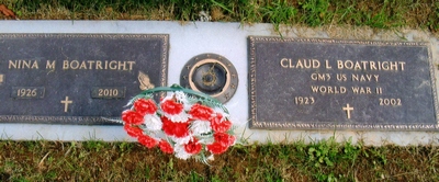 Claud L. and Nina Mae Starcher Boatright Gravestone:
