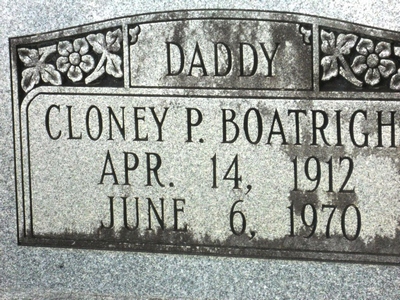 Cloney P. Boatright Gravestone