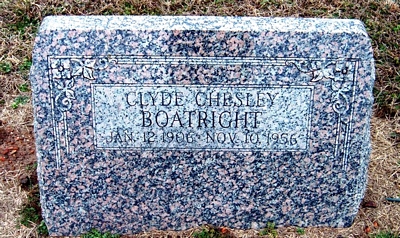Clyde Chesley Boatright Gravestone