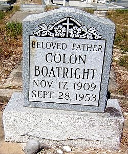 Colon C. Boatright Gravestone