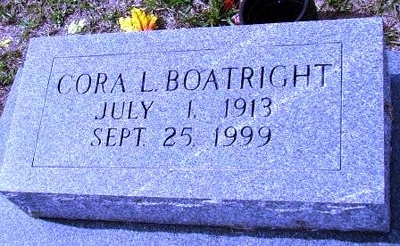 Cora Lee Wilson Boatright Gravestone