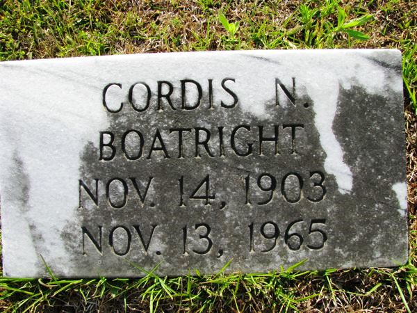 Cordis Newton Boatright Gravestone