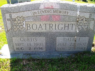 Curtis and Dale Tarver Boatright Gravestone